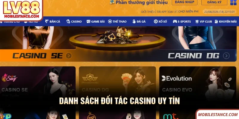 Giải đáp nhanh liên quan đến sảnh casino LV88